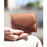 シュリンク生地 / キャメル | 財布 レディース 二つ折 | ninon