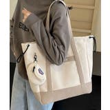 オフホワイト×ベージュ | トートバッグ レディース A4 | ninon