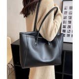 ブラック | トートバッグ レディース ファスナー付き | ninon