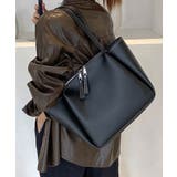 ブラック | トートバッグ レディース ファスナー付き | ninon