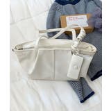 ホワイト | トートバッグ レディース ファスナー付き | ninon