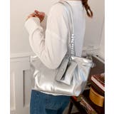 シルバー | トートバッグ レディース ファスナー付き | ninon