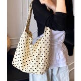 クリーム/ドット | トートバッグ レディース おしゃれ | ninon