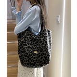 グレー(レオパード) | トートバッグ レディース おしゃれ | ninon