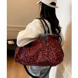 レッド(ヒョウ柄) | ボストンバッグ 旅行 レディース | ninon