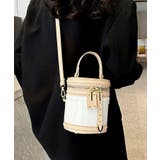 ホワイト×ベージュ | バニティバッグ ショルダー 黒 | ninon