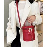 レッド | バニティバッグ ショルダー 黒 | ninon