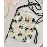 ブルーフラワー | ポシェット レディース スマホポシェット | ninon
