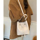 オフホワイト | 巾着バッグ レディース ショルダーバッグ | ninon