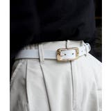 ホワイト×ゴールド | ベルト レディース メンズ | ninon