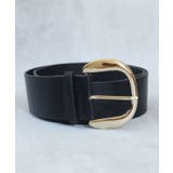 GD/ブラックPUレザー | ベルト レディース 太 | ninon