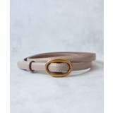 ベージュ/GD | ベルト レディース 穴なし | ninon