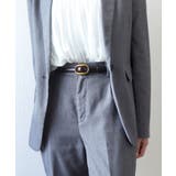 チョコ/GD | ベルト レディース 穴なし | ninon