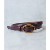 ワインレッド/GD | ベルト レディース 穴なし | ninon