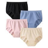 スモーキーカラー | 綿混伸びーる深ばき丈ショーツ４枚組 | nissen