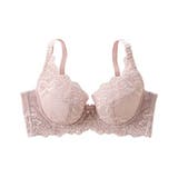クラシカルピンク | 脇高 総レース ブラジャー | nissen
