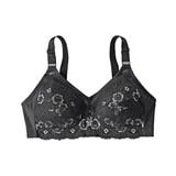 黒×ペールグレー | ニッセン ノンワイヤー安定ブラジャー | nissen