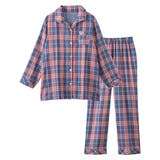 ブルー系チェック | パジャマ ルームウェア 綿100％ | nissen