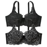 黒×茶 | ブラジャー 大きいサイズ フルカップブラジャー２枚組 | nissen