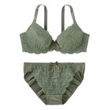 カーキ | ブラショーツセット ダークカラー フロント | nissen