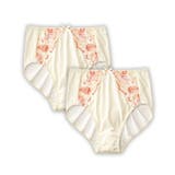 アイボリー×オレンジ系 | ショーツ ニッセン 深ばき丈 | nissen