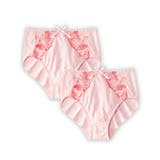 ピンク×コーラルピンク | ショーツ ニッセン 深ばき丈 | nissen