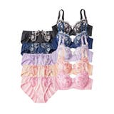 5セット組(フェミニンカ | ブラショーツセット 小花柄 刺しゅう | nissen