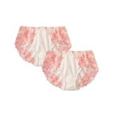 オフホワイト×コーラル | ショーツ 大きいサイズ ニッセン | nissen