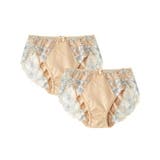 ベージュ×ライトブルー | ショーツ ニッセン カラフルパレット | nissen