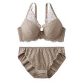 ブラウン | ブラショーツセット フルカップ風 ラグジュアリー | nissen