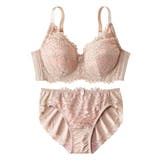 ピンクベージュ | ノンワイヤーフルカップブラジャーショーツセット(トリンプ)(n,FULLRE) | nissen