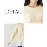 (FM-FLL)【大きい胸専用】裾フリル付ケーブル編ニット | nissen | 詳細画像10