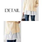 (FM-FLL)【大きい胸専用】裾フリル付ケーブル編ニット | nissen | 詳細画像11