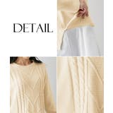 (FM-FLL)【大きい胸専用】裾フリル付ケーブル編ニット | nissen | 詳細画像12