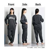 やわらかダンボールニットビッグトレーナー風ロゴ入りルームウェア上下セット | nissen | 詳細画像4