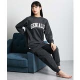 やわらかダンボールニットビッグトレーナー風ロゴ入りルームウェア上下セット | nissen | 詳細画像8