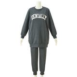 やわらかダンボールニットビッグトレーナー風ロゴ入りルームウェア上下セット | nissen | 詳細画像12