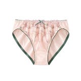 ピンク×グリーン | プチ胸サイズ 花柄刺しゅうレースコーディネートショーツ(小花)(プティシュ) | nissen