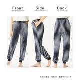 S M L LL 3L 綿混スムース裾リブルームパンツ | nissen | 詳細画像4 