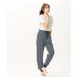 S M L LL 3L 綿混スムース裾リブルームパンツ | nissen | 詳細画像7 