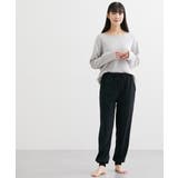 S M L LL 3L 綿混スムース裾リブルームパンツ | nissen | 詳細画像10 