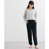 S M L LL 3L 綿混スムース裾リブルームパンツ | nissen | 詳細画像12 