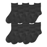 ブラック | 23.0~25.0cm  無地クルーソックス１０足組 | nissen