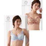 C90－G110 脇高フルカップブラジャー（チューリップ柄）（日本製レース）（ト… | nissen | 詳細画像19 