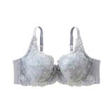 アイスグレー系 | C90－G110 脇高フルカップブラジャー（チューリップ柄）（日本製レース）（ト… | nissen