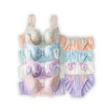 4セット組(ペールカラー | 花柄刺しゅうブラジャーショーツ4セット組 | nissen