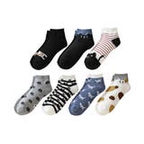 7足組 | 親子で楽しい♪にゃんこなショートソックス7足組 | nissen