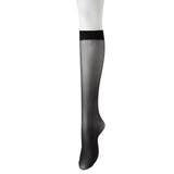 黒(つま先スルー) | (22~25cm)丈夫で伝線しにくい足口ゆったりハイソックスストッキング9足組 | nissen