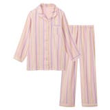 ピンク系ストライプ | パジャマ ルームウェア 綿100％ | nissen