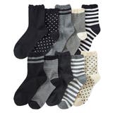 モノトーン | 足口ゆったりベーシッククルーソックス１０足組 | nissen